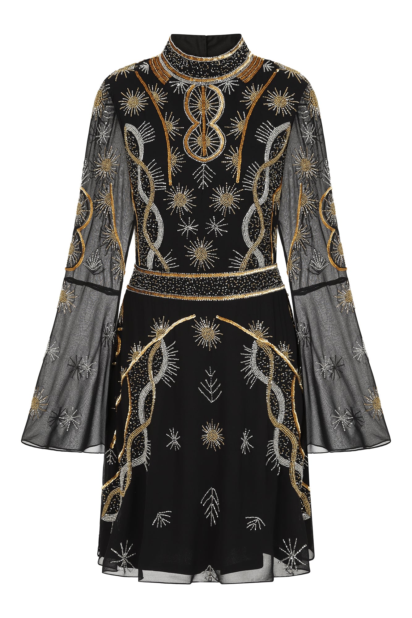 Susanna Black Embellished Mini Dress Frock and Frill Susanna Black Embellished Mini Dress Frock and Frill