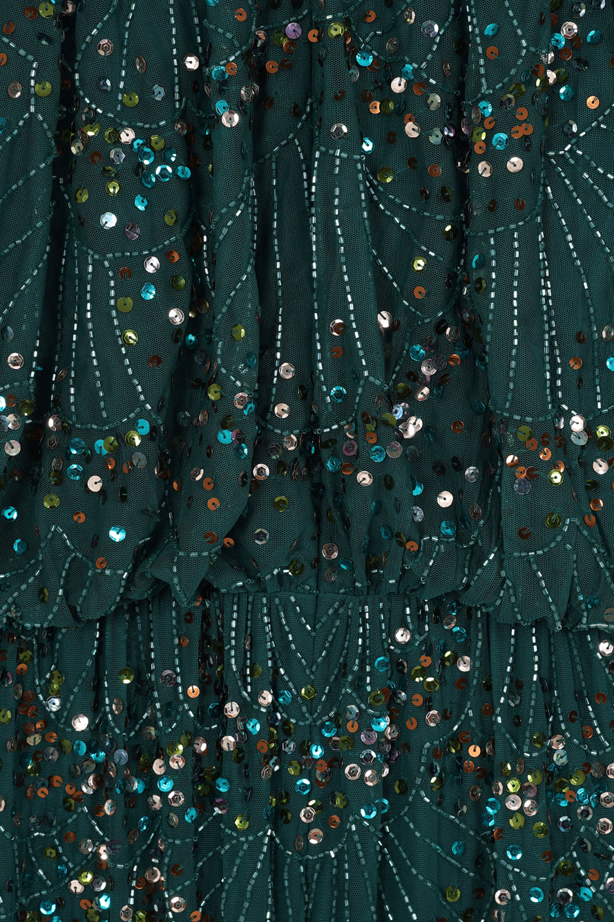 Sylvia Green Sequin Maxi Dress Frock and Frill Sylvia Green Sequin Maxi Dress Frock and Frill