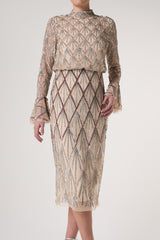 Tabitha Embellished Midi Dress