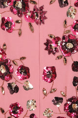 Teresa Pink Floral Embellished Maxi Dress
