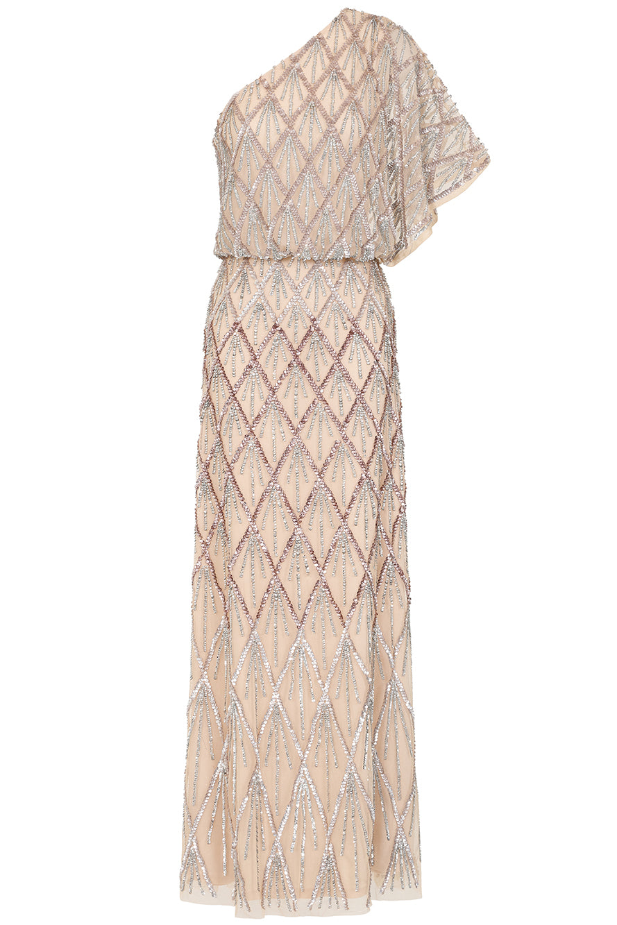 Theodora Embellished One Shoulder Maxi Dress Frock and Frill Theodora Embellished One Shoulder Maxi Dress Frock and Frill
