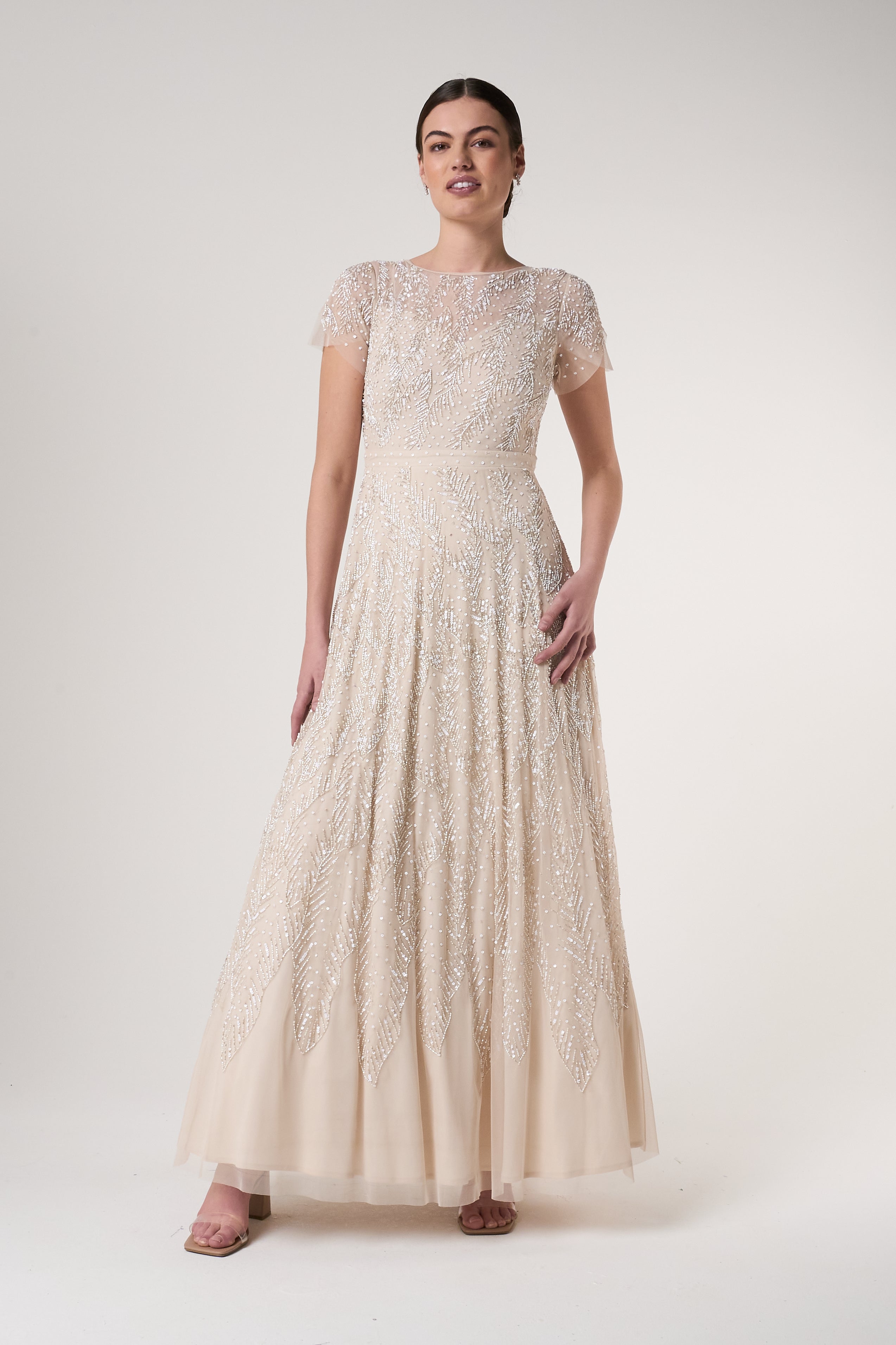 Thirza Sheer Bliss Embellished Maxi Dress