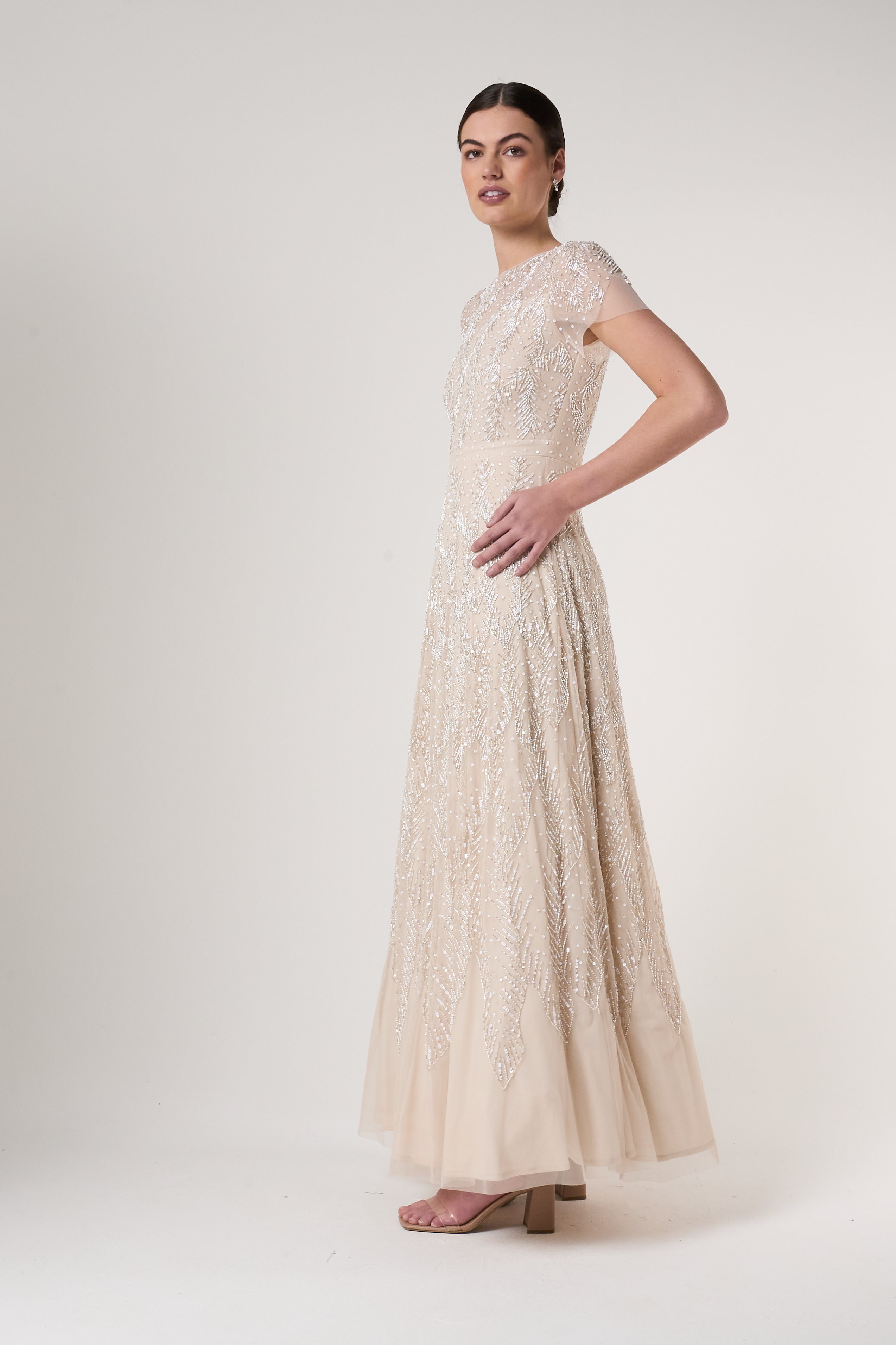 Thirza Sheer Bliss Embellished Maxi Dress