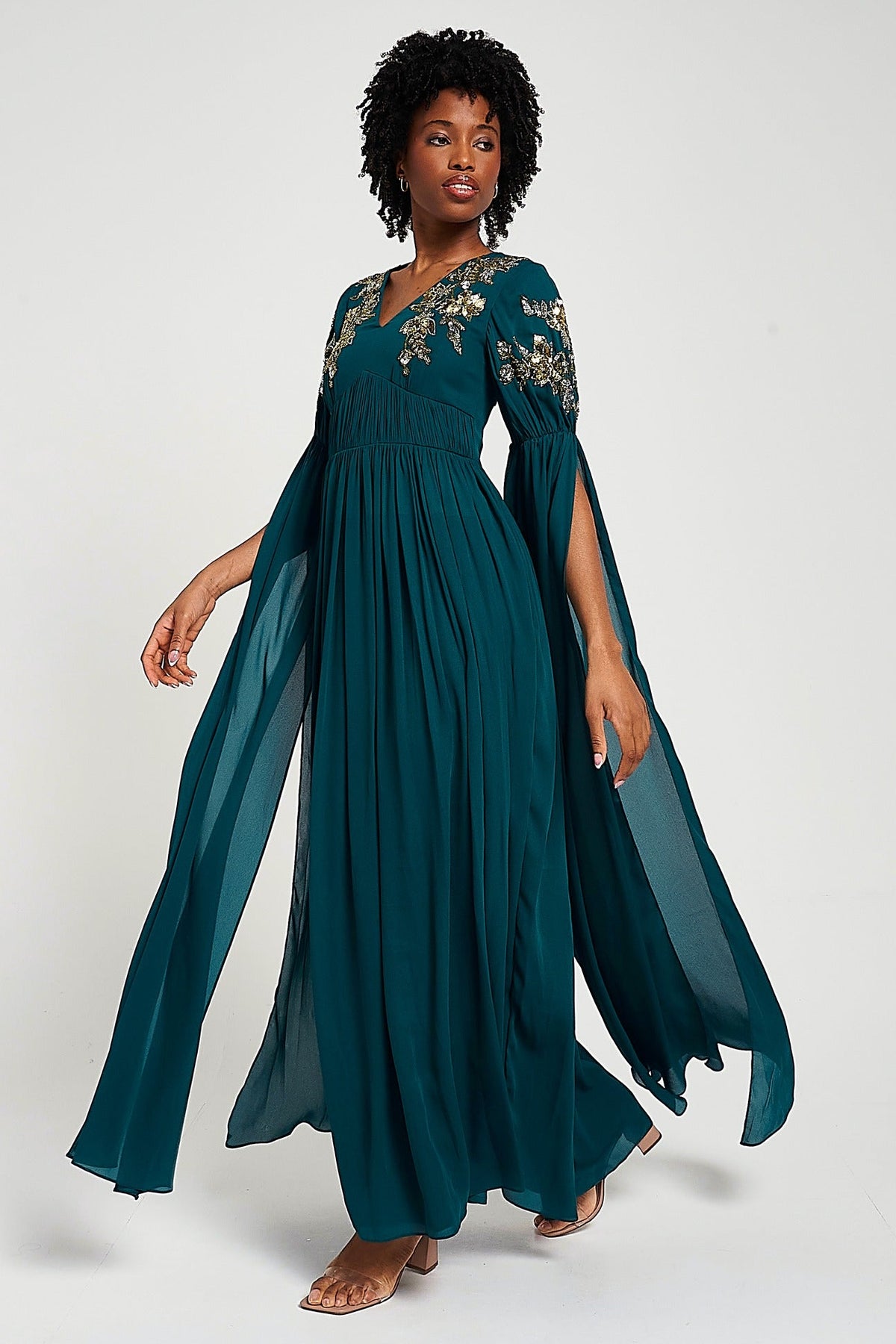 green embellished dress Tuckernuck Aurelie Shift Green / S 5% Spandex Sequin ASOS EDITION mini smock dress
