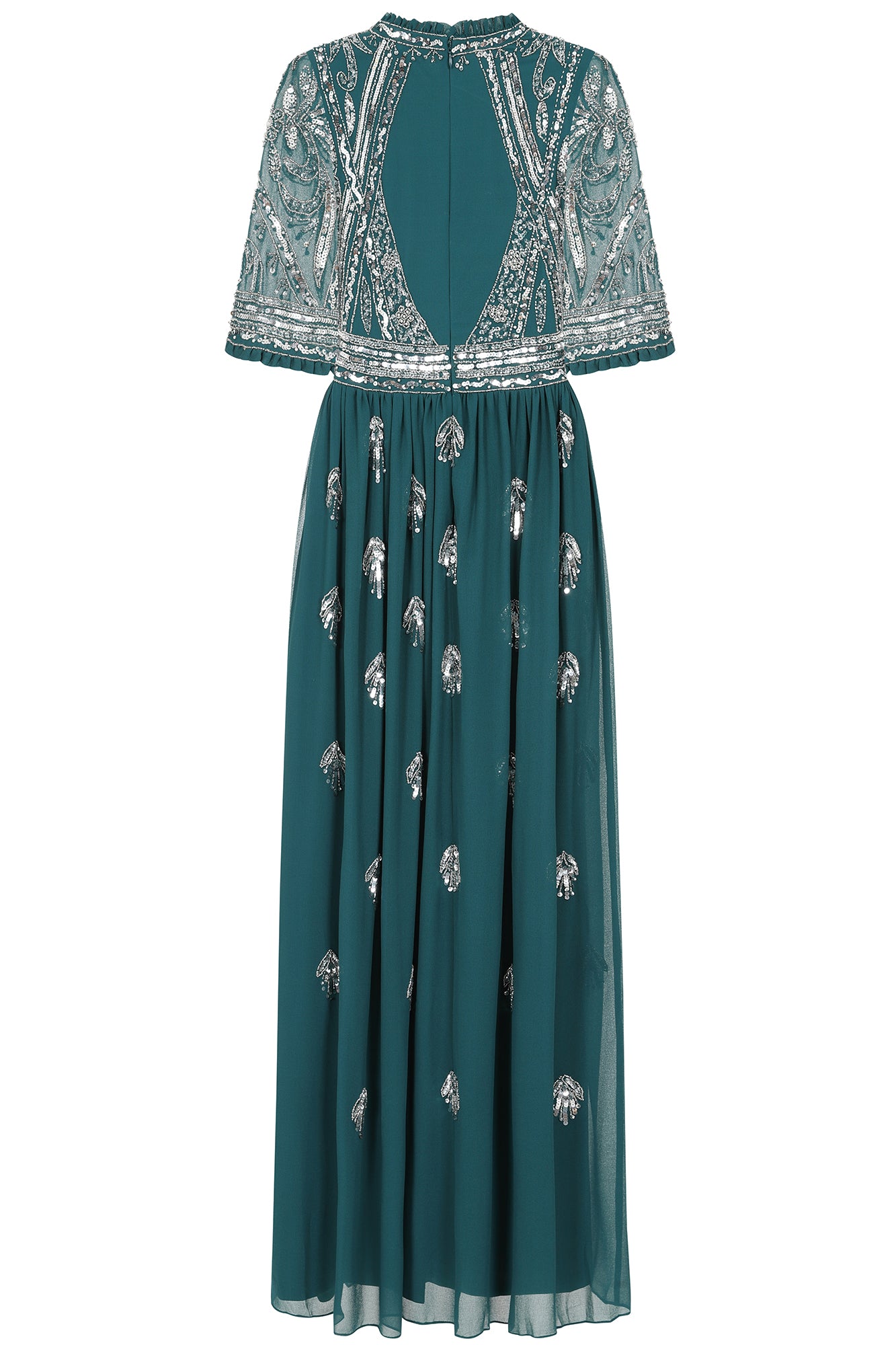 Veronica Embellished Maxi Dress - Deep Teal 