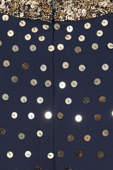 Zadie Navy Gold Embellished Maxi Dress 