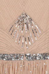 Morgan Gold Sequin Cape Sleeve Maxi Dress