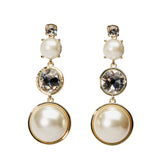 Cordelia Crystal and Pearl Drop Earrings