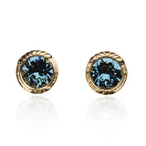 Cordelia Blue Crystal Stud Earrings