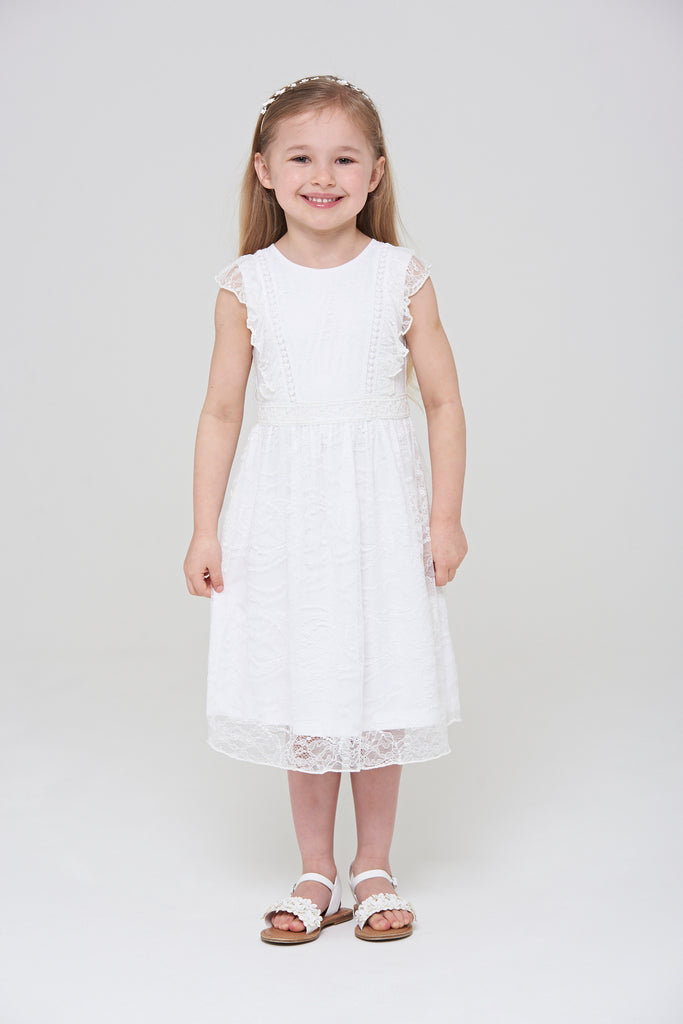 Annie Lace Dress with Frill Detail