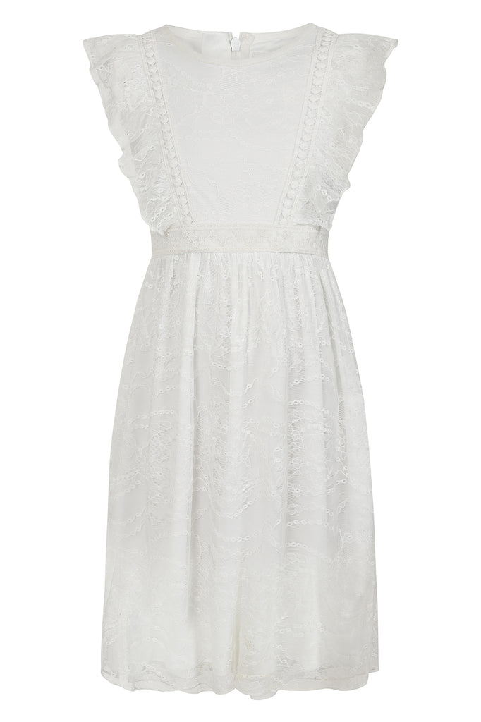 Annie Lace Dress with Frill Detail