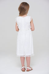 Annie Lace Dress with Frill Detail