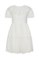 Amabella Lace Dress with Frill Collar