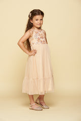 Nola Sequin Bodice Dress with Tiered Skirt