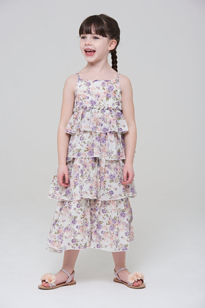 Carabelle Floral Print Tiered Dress