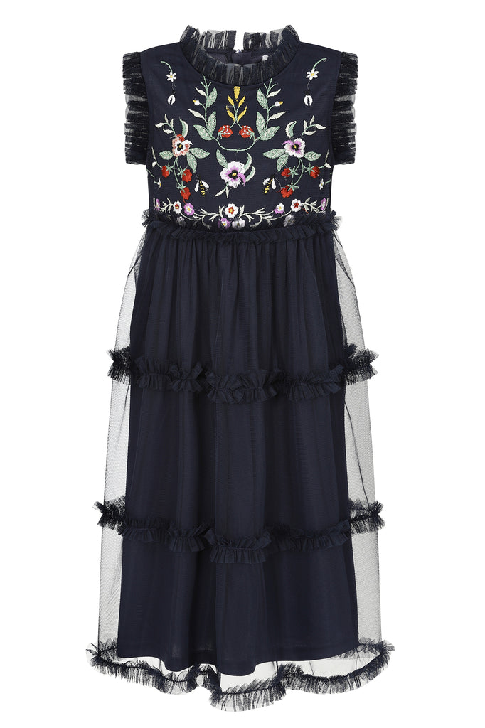 Aubrey Floral Embroidered Dress