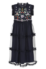 Aubrey Floral Embroidered Dress