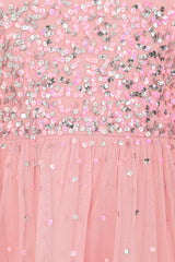 Sadie Blush Scatter Sequin Dress