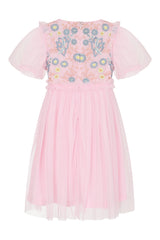 Lacey Blush Floral Embroidered Dress