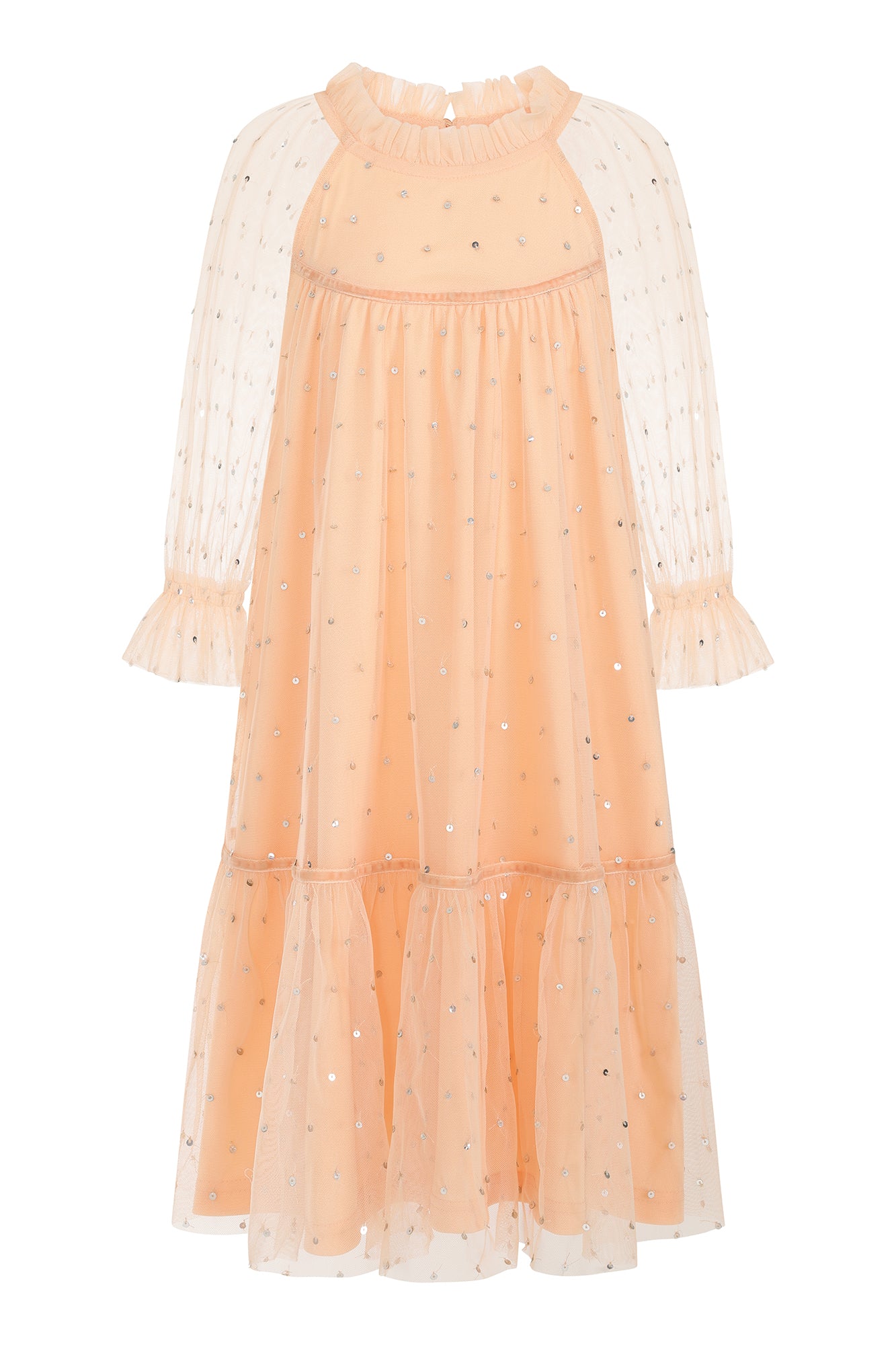 Minnie Almond Sequin Smock Dress Frock and Frill Minnie Almond Sequin Smock Dress Frock and Frill