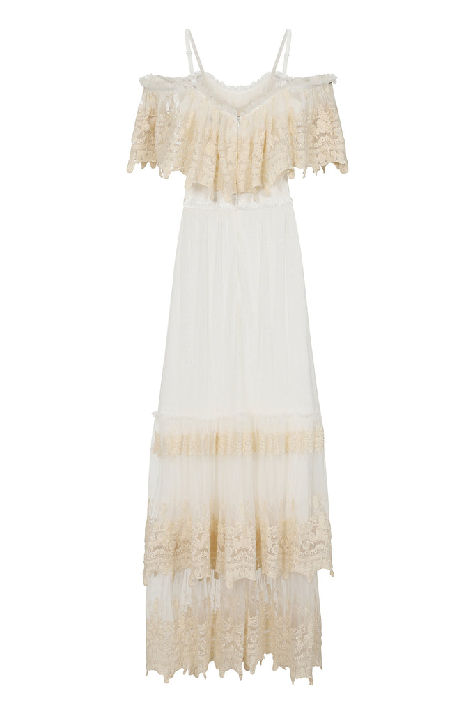 Abigail White Lace Maxi Dress
