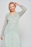 Alberta Embellished Long Sleeve Maxi Dress