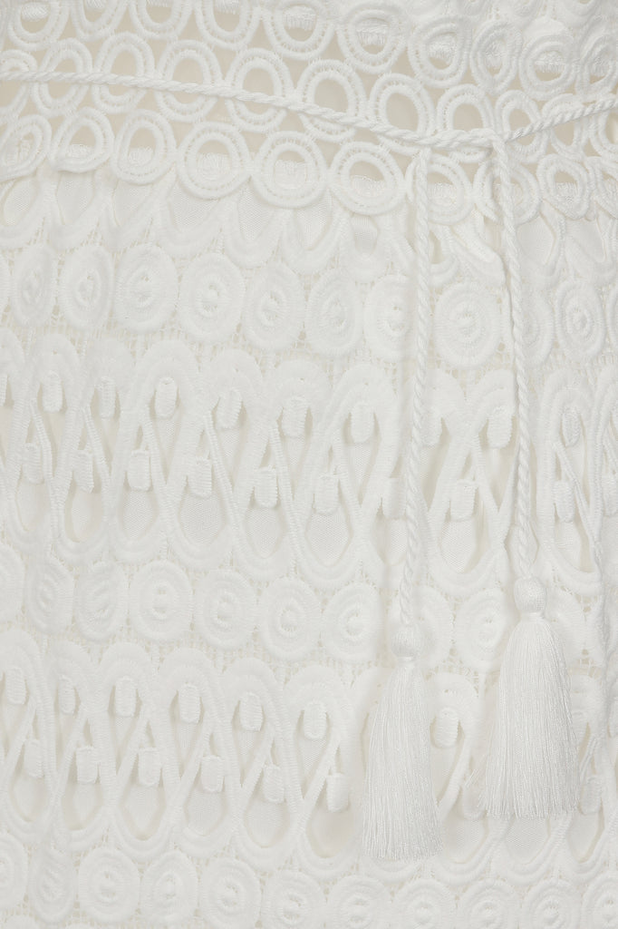 Aliana White Crochet Lace Dress