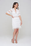 Aliana White Crochet Lace Dress
