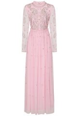 Anita Blush Pink Embellished Maxi Dress