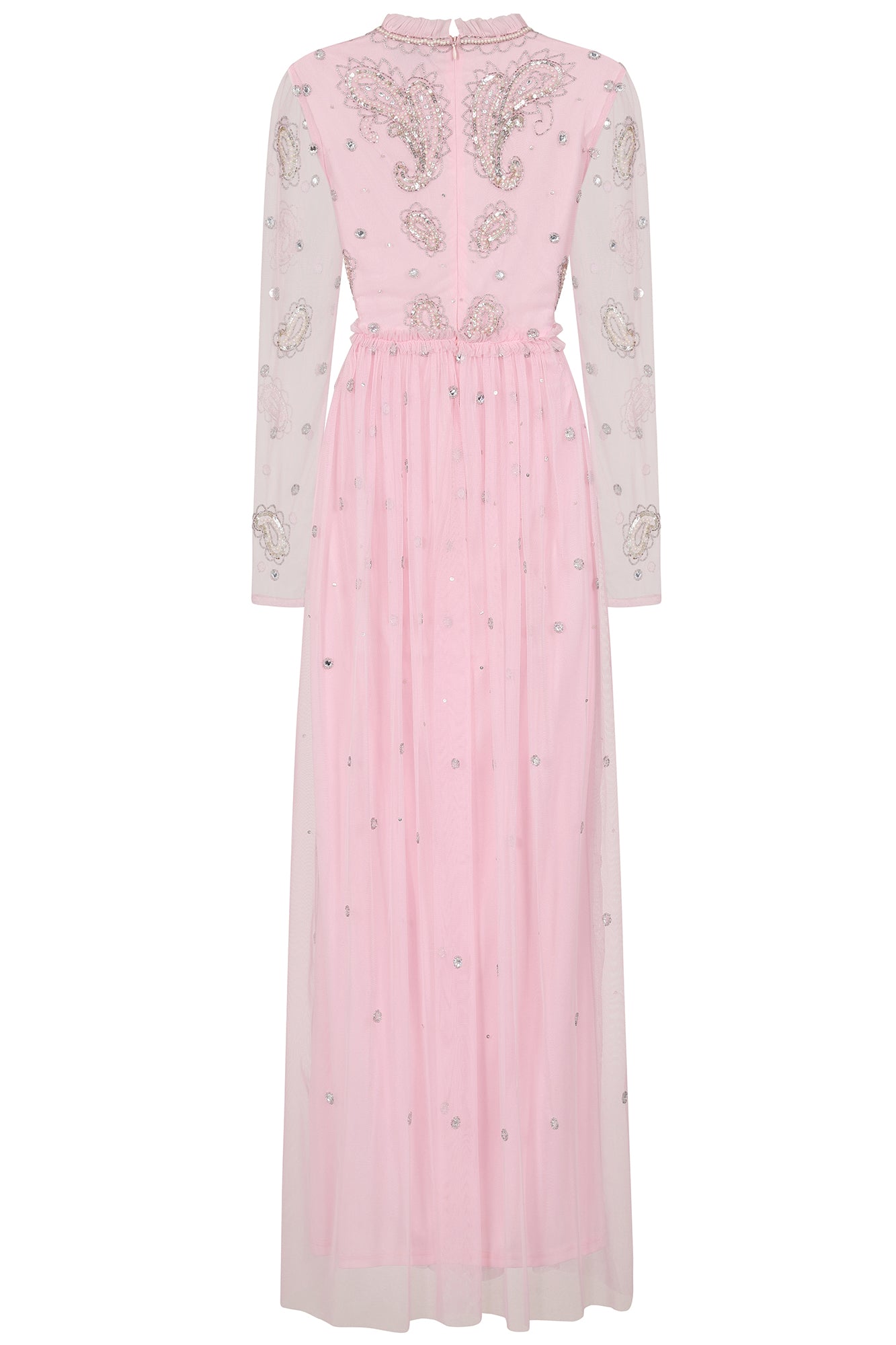 Anita Blush Pink Embellished Maxi Dress