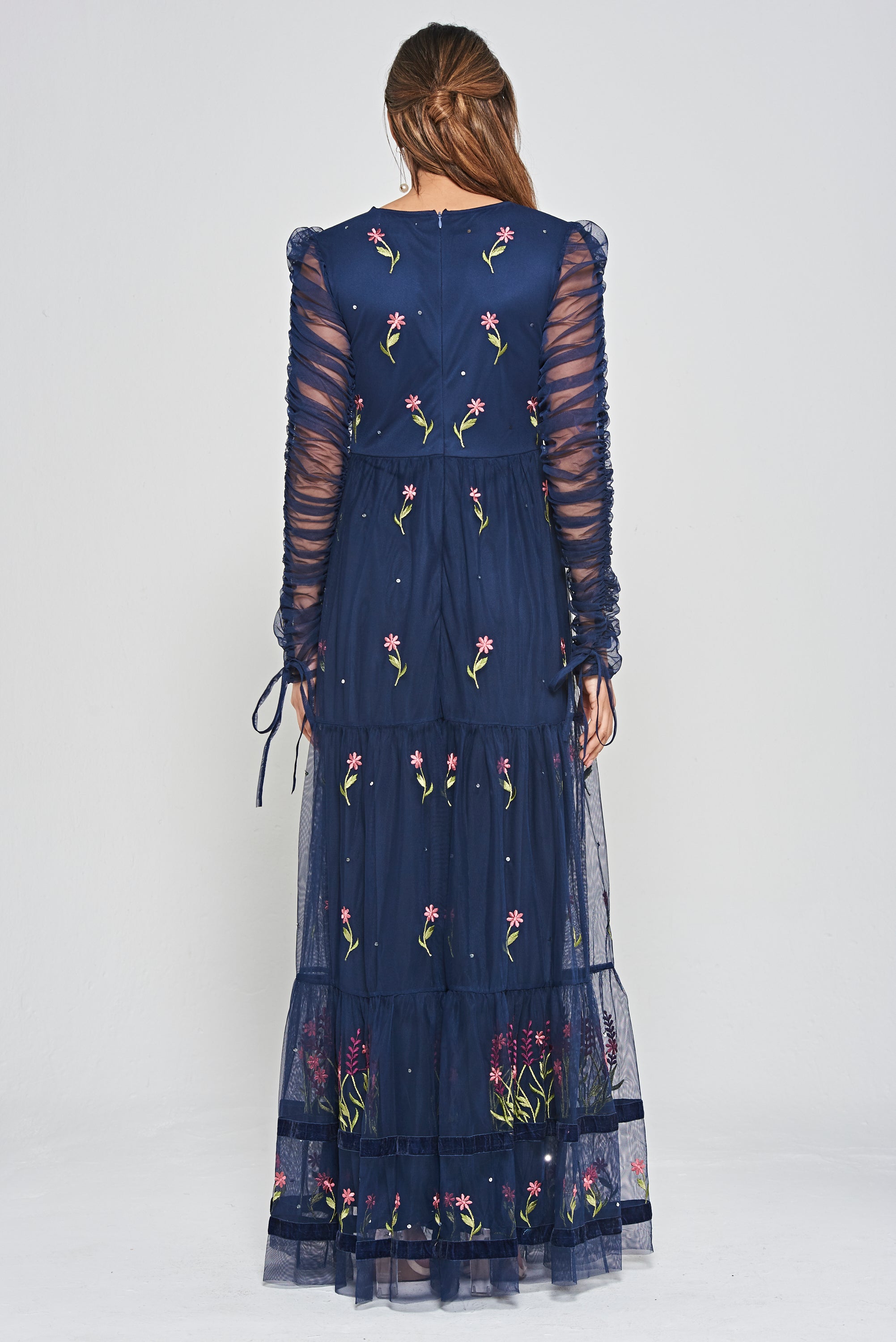 Celandine Floral Maxi Dress in Navy