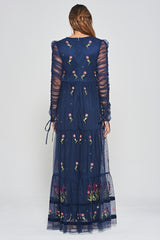 Celandine Floral Maxi Dress in Navy