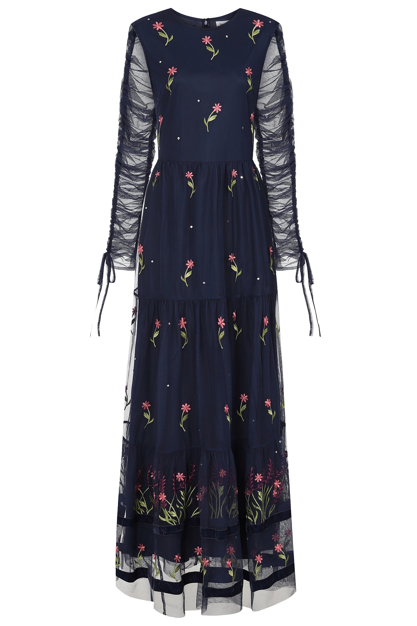 Celandine Floral Maxi Dress in Navy