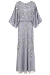 Christine Embellished Maxi Dress - Grey