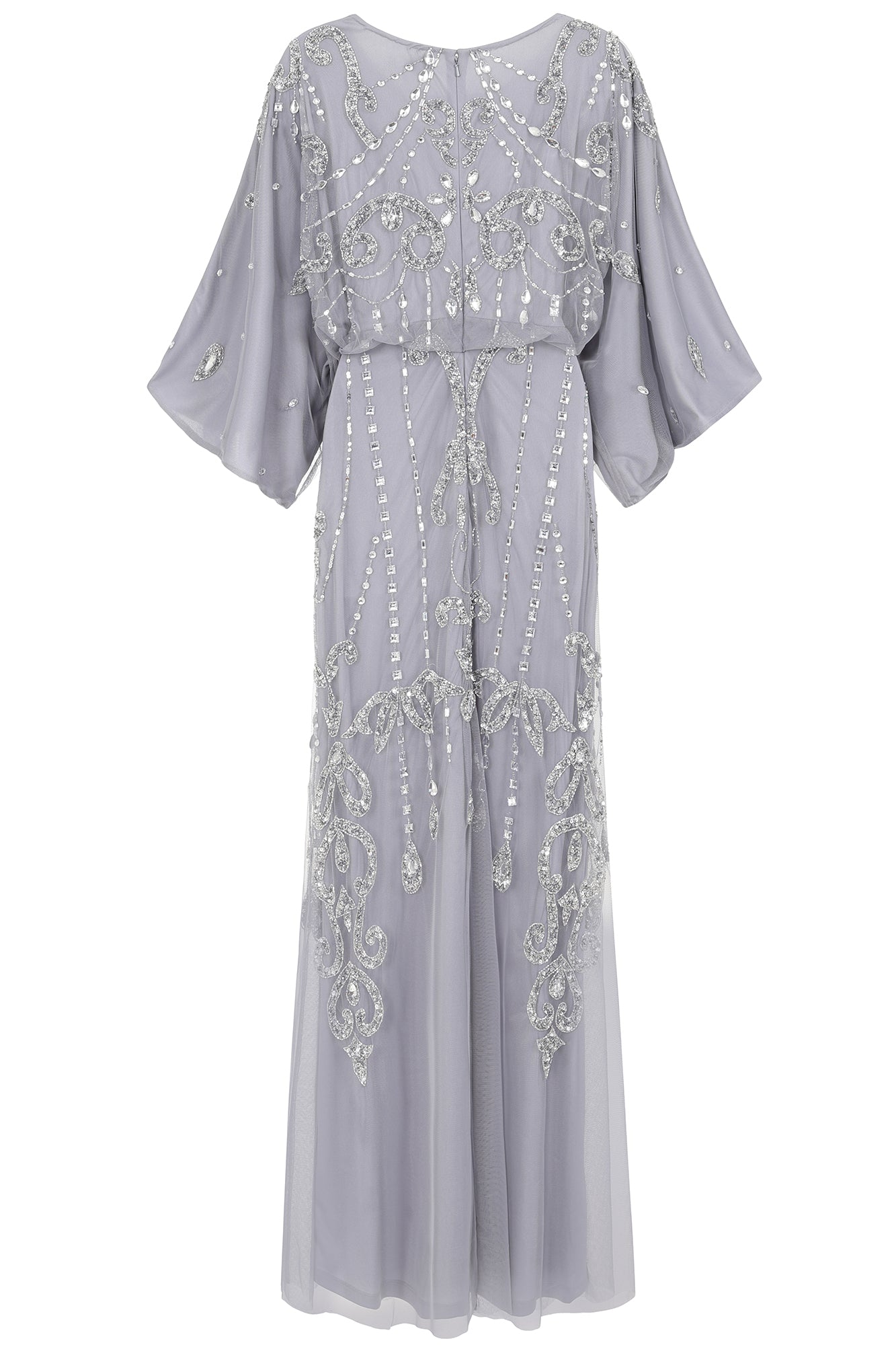 Christine Embellished Maxi Dress - Grey