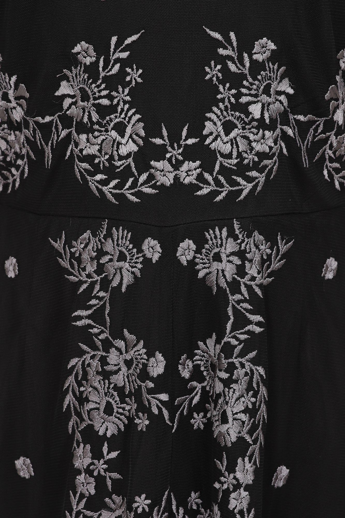 Colden Embroidered Black Dress