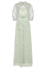 Deryn Floral Maxi Dress in Green