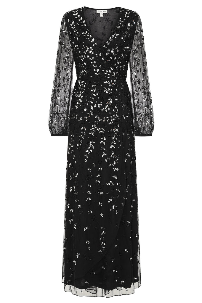 Eleanor Black Sequin Maxi Dress