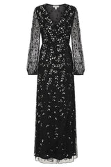 Eleanor Black Sequin Maxi Dress