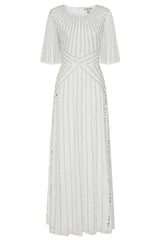 Evelyn Embellished Maxi Dress in White