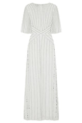 Evelyn Embellished Maxi Dress in White