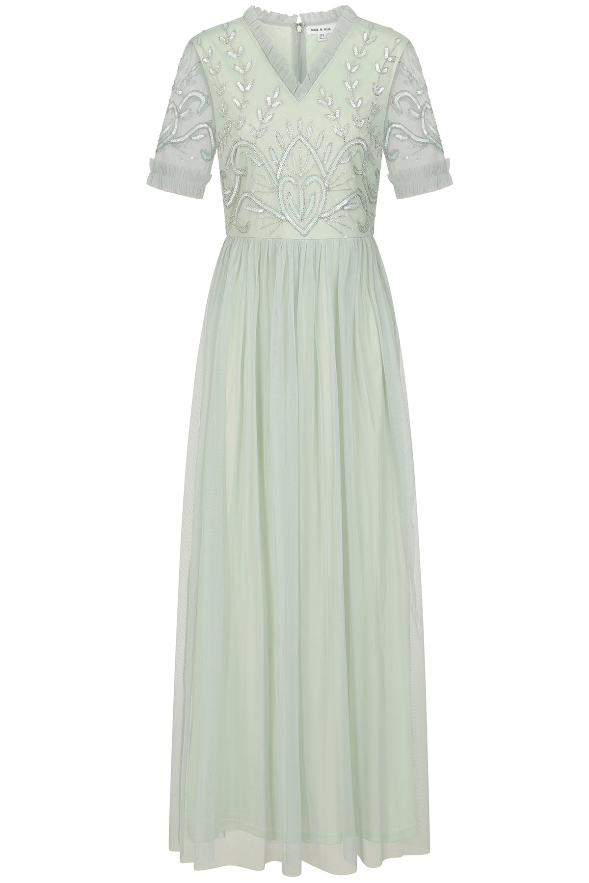 Fana Green Embellished Bodice Maxi Dress