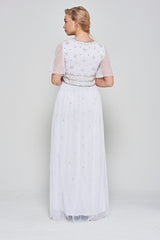 Gloria Embellished Maxi Dress - White