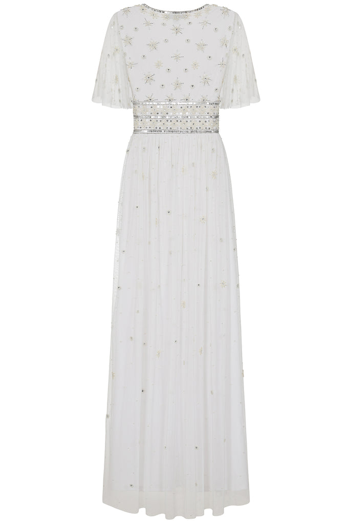 Gloria Embellished Maxi Dress - White