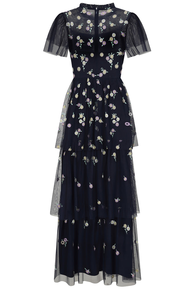 Jemima Floral Maxi Dress in Navy