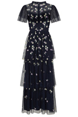 Jemima Floral Maxi Dress in Navy