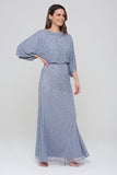 Judith Embellished Maxi Dress with Batwing Sleeves