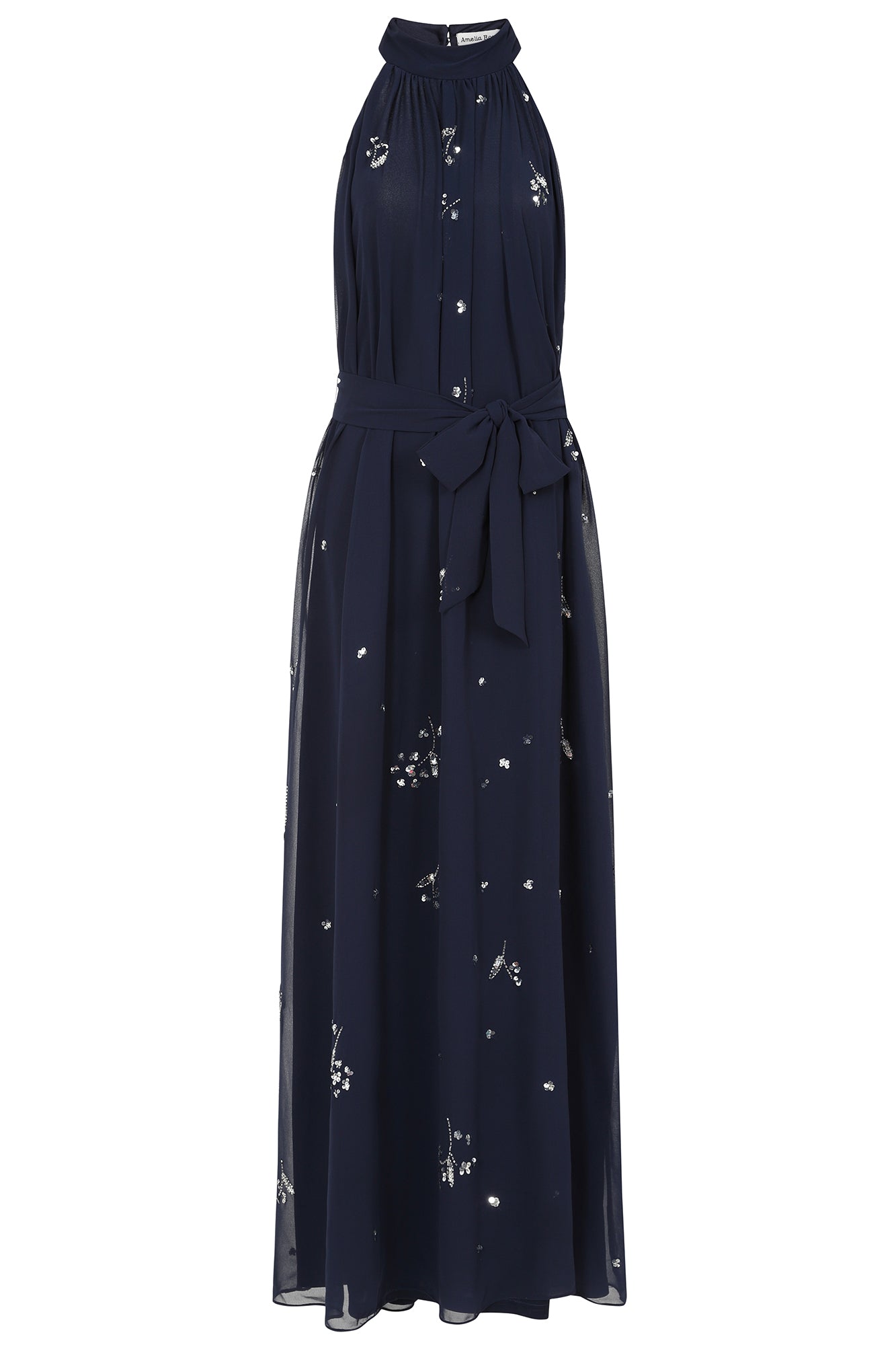 Lucille Navy Embellished Maxi Dress