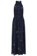 Lucille Navy Embellished Maxi Dress