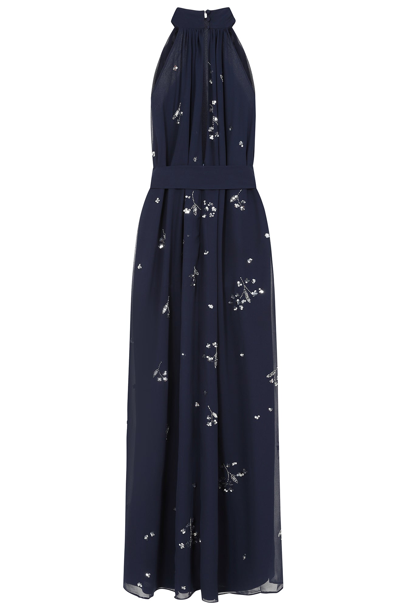 Lucille Navy Embellished Maxi Dress